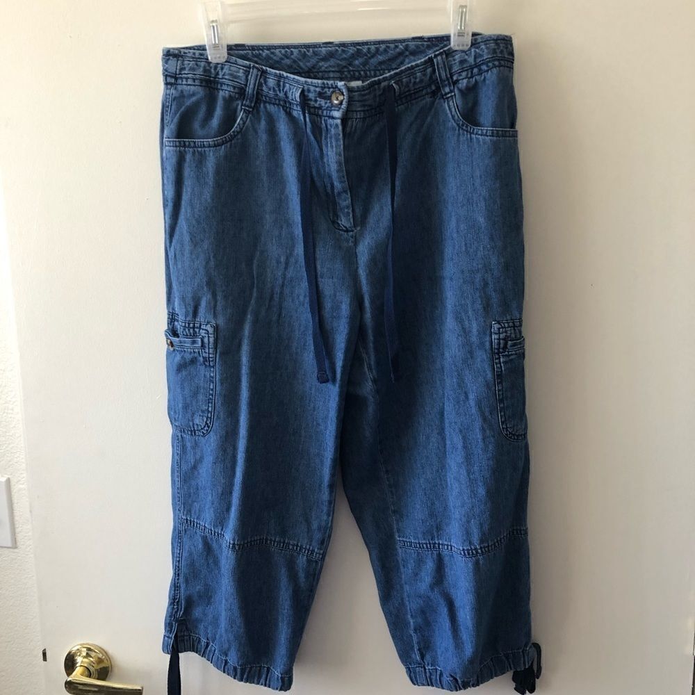 JM Collection Denim Capri Size 8 GUC
